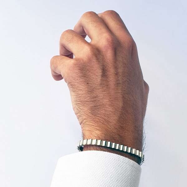 Bracelet roue dentée 5mm poli
