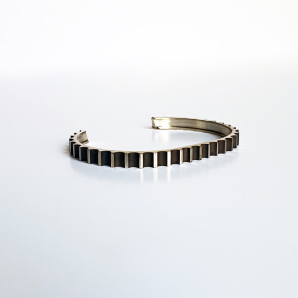 Bracelet roue dentée 5mm patiné noir - Image 2