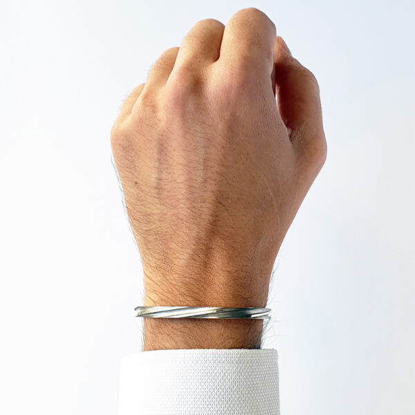 Bracelet strié 5mm poli